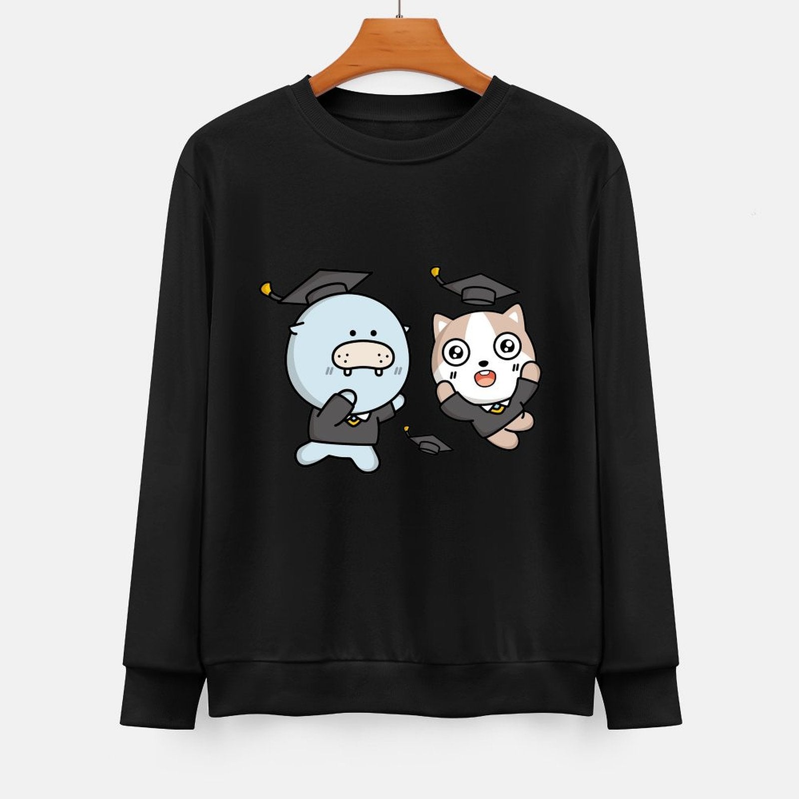 Front Patterned Long Sleeve TopRegular Minimal